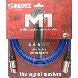 Foto van Klotz m1 k bl microfoonkabel 3p xlr f/m blauw 10 meter