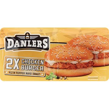 Foto van Danlers chicken burger 2 stuks 250g bij jumbo