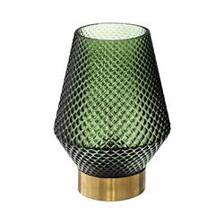 Foto van Casa di elturo led-lamp green - groen - goud - werkt op batterijen (incl. lamp) - ø12 x17 cm