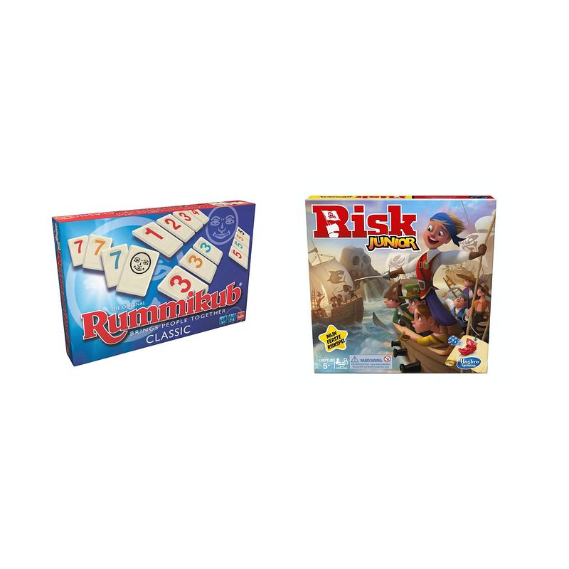 Foto van Spellenset - bordspel - 2 stuks - rummikub & risk junior