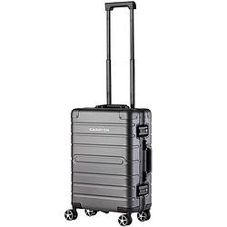 Foto van Carryon uld handbagage reiskoffer - 55cm luxe aluminium trolley - dubbel tsa slot - grijs