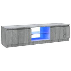 Foto van Vidaxl tv-meubel met led-verlichting 120x30x35,5 cm grijs sonoma eiken