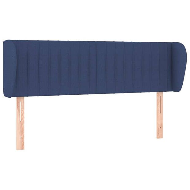 Foto van Vidaxl hoofdbord met randen 147x23x78/88 cm stof blauw