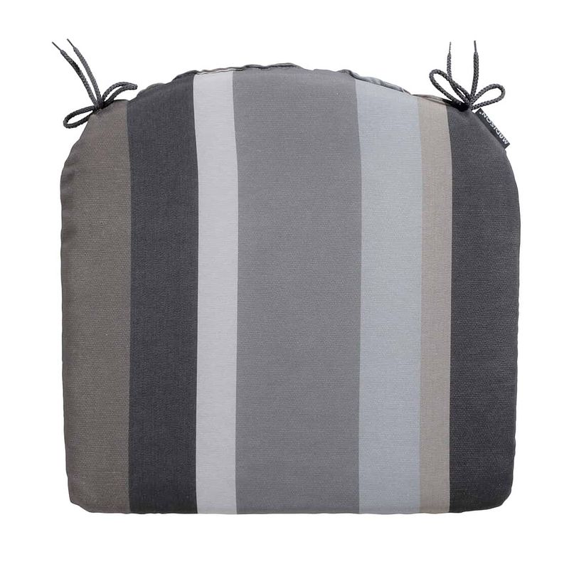 Foto van Madison zitkussen stripe - grey - 46x48 - grijs