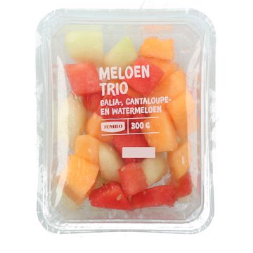 Foto van Jumbo meloen trio galia cantaloupe en watermeloen 300g