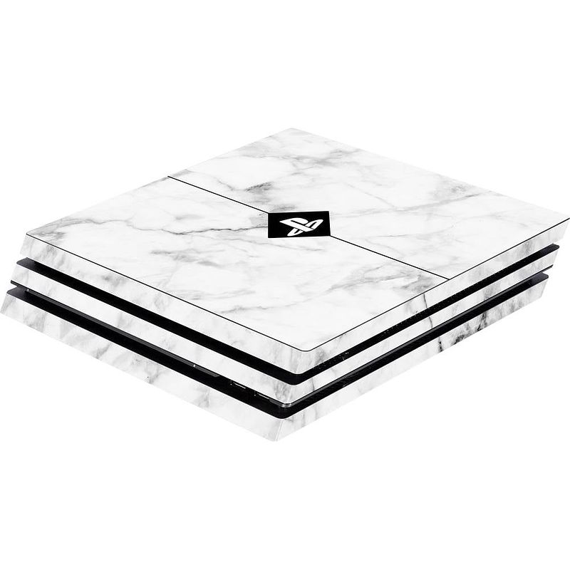 Foto van Software pyramide skin für ps4 pro konsole white marble cover ps4 pro