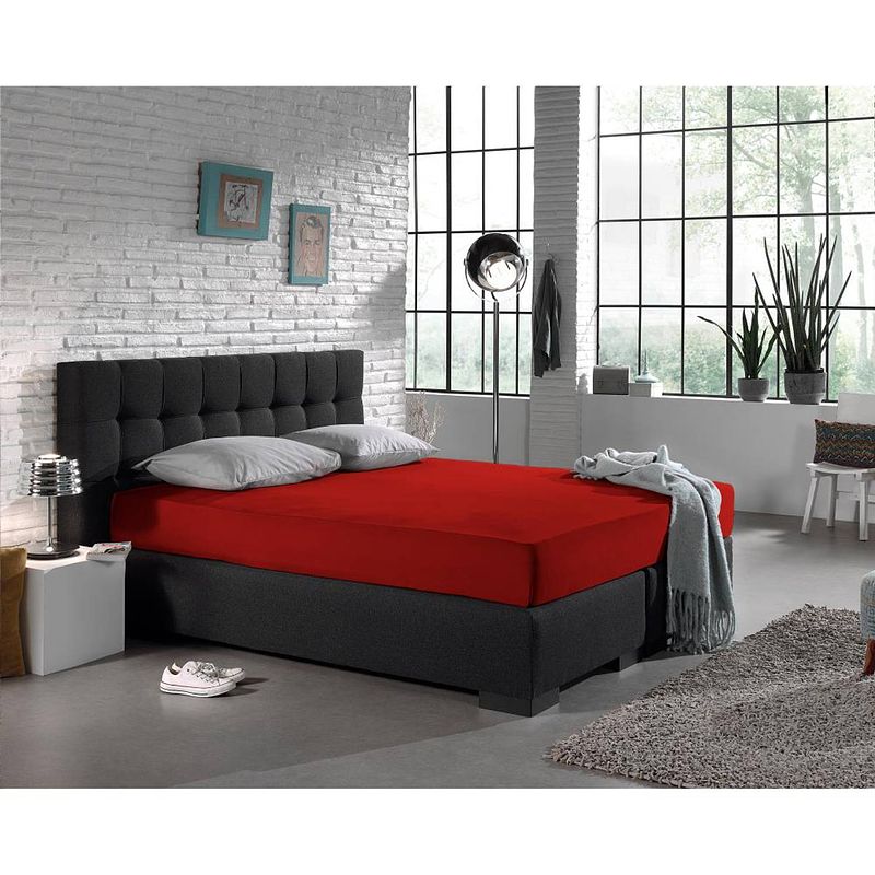 Foto van Dreamhouse bedding hsl hc jersey 135 gr. red 160/180x200