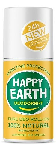 Foto van Happy earth 100% natuurlijke deo roll-on jasmine ho wood 75ml