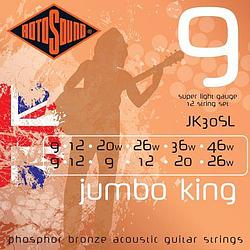 Foto van Rotosound jk30sl jumbo king akoestische gitaarsnaren .009-.046w