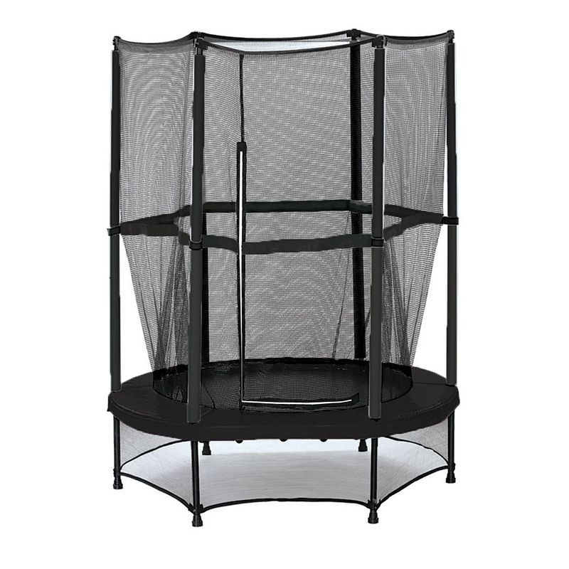 Foto van Trampoline met veiligheidsnet - rond - 140 cm - zwart