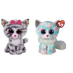 Foto van Ty - knuffel - beanie boo's - kiki cat & opal cat