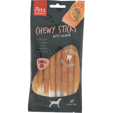 Foto van Pet's unlimited chewy sticks zalm 8st bij jumbo