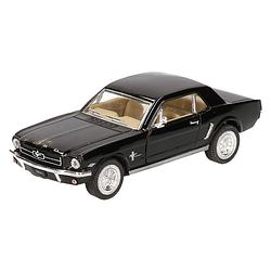 Foto van Modelauto ford mustang 1964 zwart 13 cm - speelgoed auto schaalmodel
