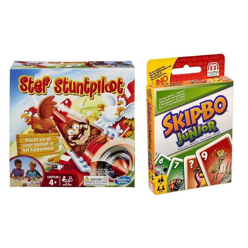 Foto van Spellenbundel - 2 stuks - stef stuntpiloot & skip bo junior