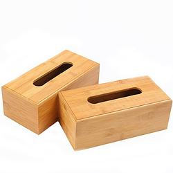 Foto van Tissuedoos - bamboe - tissuebox voor tissues - tissue box houder voor