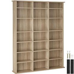 Foto van Tectake® - cd-kast boekenkast stevie 105,5x19x136,5cm - licht hout, eiken sonoma