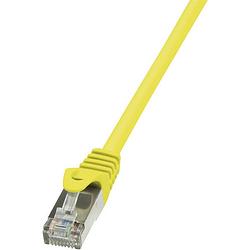 Foto van Logilink cp1067s rj45 netwerkkabel, patchkabel cat 5e f/utp 3.00 m geel snagless 1 stuk(s)