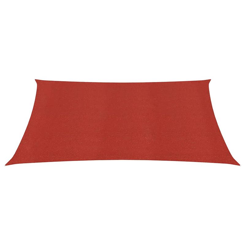 Foto van The living store zonnezeil hdpe rood - 3.6x3.6m - 90% uv-bescherming