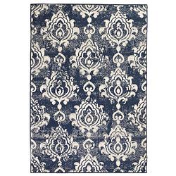 Foto van Vidaxl vloerkleed modern paisley ontwerp 80x150 cm beige/blauw