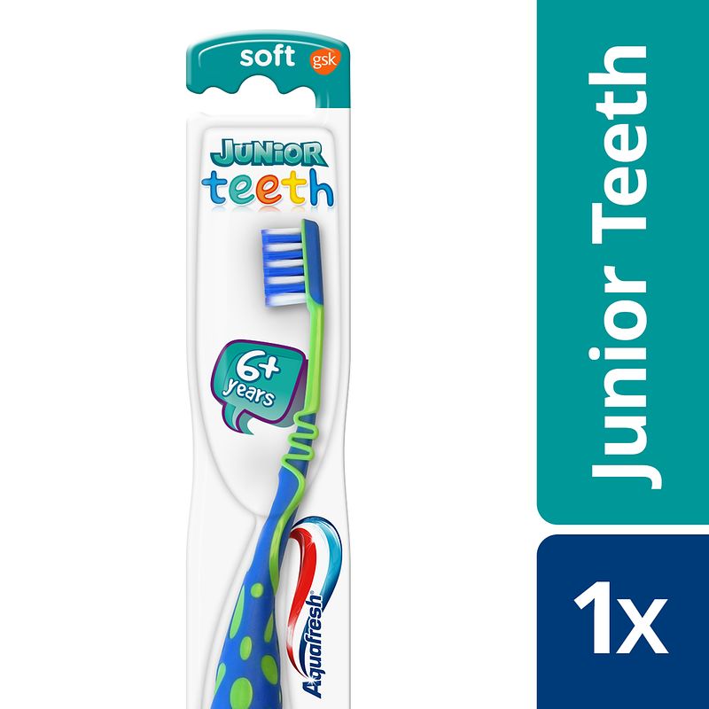 Foto van Aquafresh junior tanden tandenborstel voor kinderen 1 stuk bij jumbo