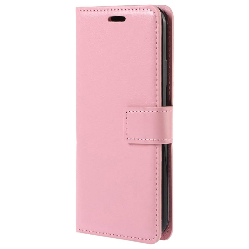 Foto van Basey apple iphone 14 pro max hoesje book case kunstleer cover hoes - lichtroze