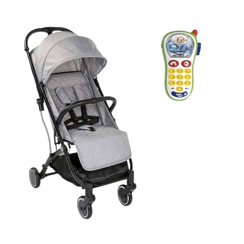 Foto van Chicco bundel - buggy trolley me - light grey & rammelaar - baby fototelefoon