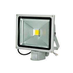 Foto van 4 x led schijnwerper + sensor 30w warm wit