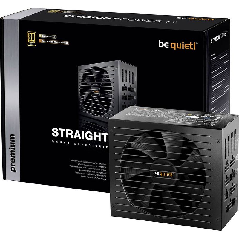 Foto van Bequiet straight power 11 pc netvoeding 1000 w atx 80 plus gold