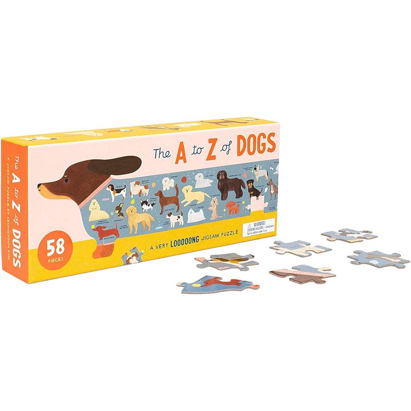 Foto van Laurence king een heeeeeeele lange puzzel the a z dogs 58 stukjes