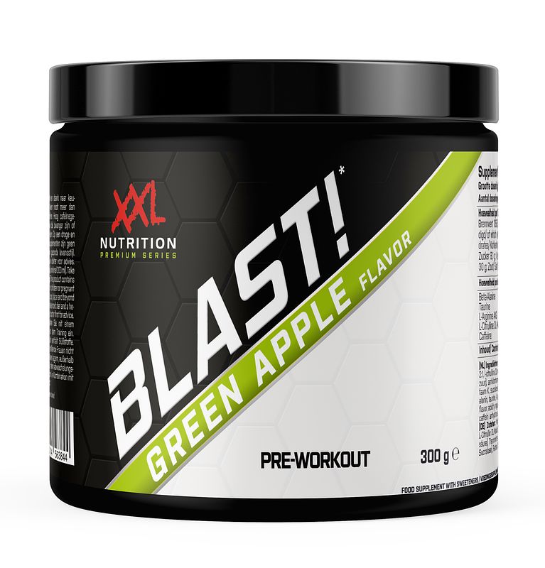 Foto van Xxl nutrition blast! pre workout - green apple