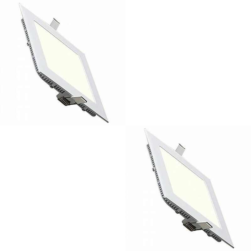 Foto van Led downlight slim - inbouw vierkant 18w - natuurlijk wit 4200k - mat wit aluminium - 225mm