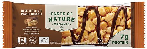 Foto van Taste of nature dark chocolate peanut caramel reep