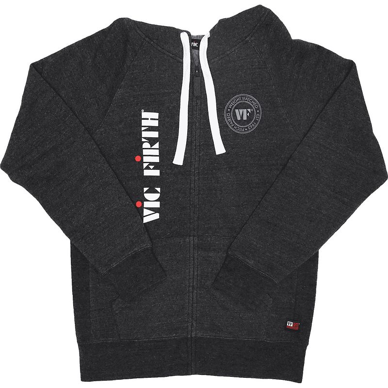 Foto van Vic firth zip up logo hoodie maat l