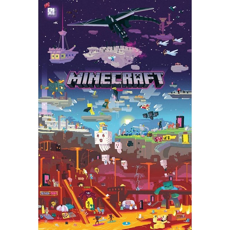 Foto van Gbeye minecraft world beyond poster 61x91,5cm