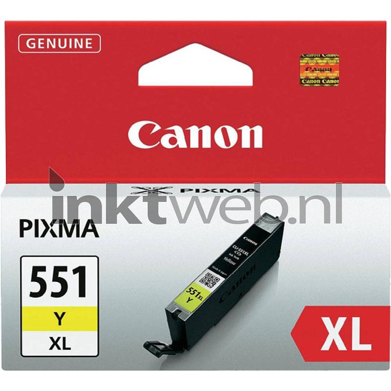 Foto van Canon cli-551xl geel cartridge