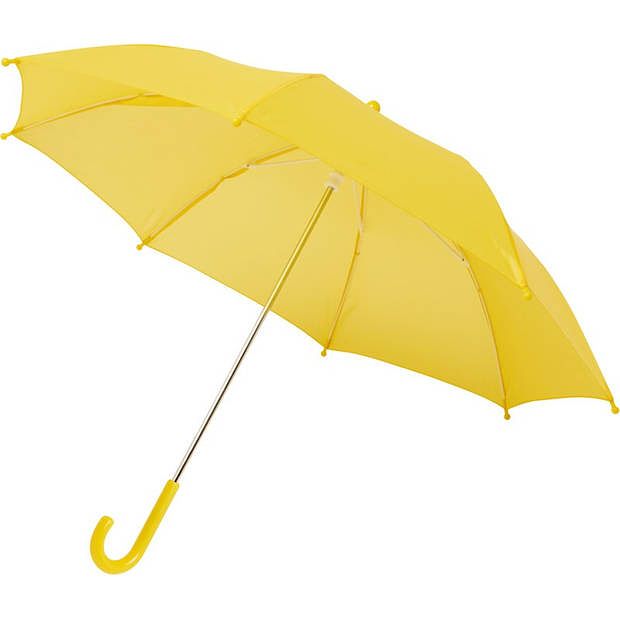 Foto van Storm paraplu voor kinderen 77 cm doorsnede geel - paraplu's
