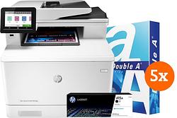 Foto van Hp color laserjet pro mfp m479fdw + 1 extra zwarte toner + 2.500 vellen a4 papier