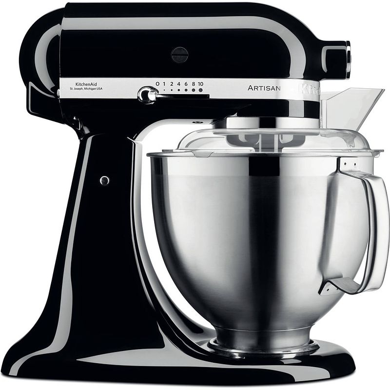 Foto van Kitchenaid artisan 5ksm185pseob keukenmachine 300 w 4,8 l zwart