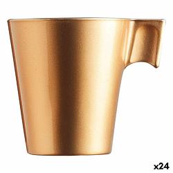 Foto van Kopp luminarc flashy gouden 80 ml glas