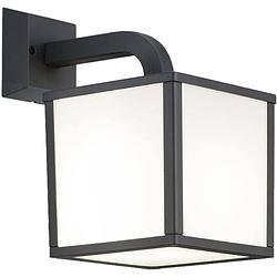 Foto van Trio wandlamp cubango led 400 lumen 28 cm aluminium antraciet