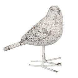 Foto van Clayre & eef beeld vogel 14 cm grijs polyresin grijs