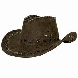 Foto van Cowboy hoed voor volwassenen - bruin - suede look - verkleedhoofddeksels