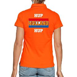 Foto van Oranje fan poloshirt / kleding hup holland hup ek/ wk voor dames m - feestshirts