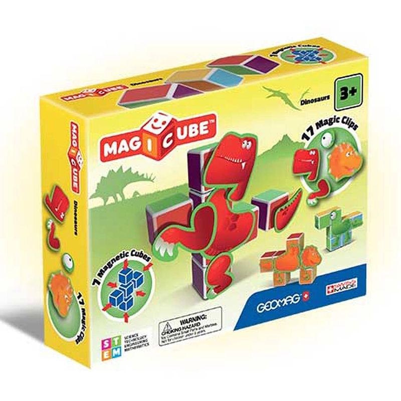 Foto van Geomag magicube dinosaurus