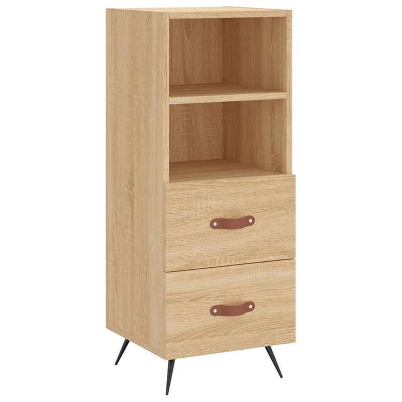 Foto van Vidaxl dressoir 34,5x34x90 cm bewerkt hout sonoma eiken