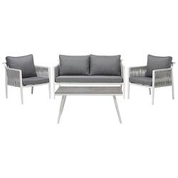 Foto van Beliani latina - loungeset-wit-aluminium