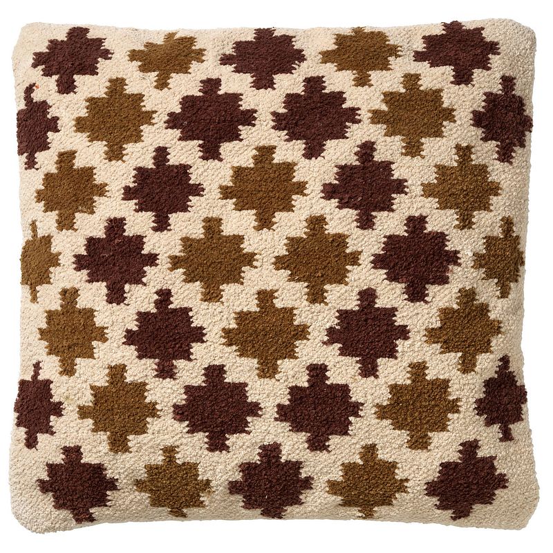 Foto van Dutch decor - yael - sierkussen kelim pumice stone 45x45 cm - beige