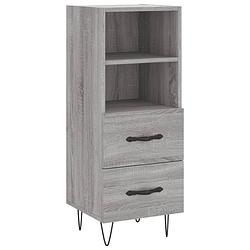 Foto van Vidaxl dressoir 34,5x34x90 cm bewerkt hout grijs sonoma eikenkleurig