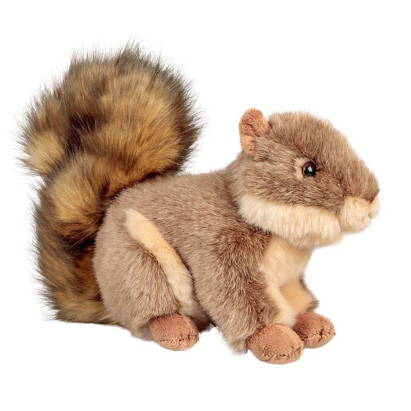 Foto van Pluche knuffeldier grijze eekhoorn 23 cm - knuffel bosdieren