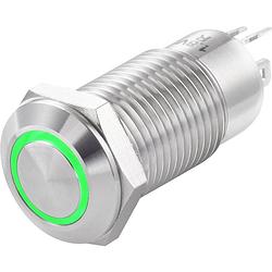 Foto van Tru components tc-7494676 tc-gq12-ch-10ze/j/g/12v/s druktoets 36 v/dc 1 a 1x uit/aan continu groen ip40 1 stuk(s)